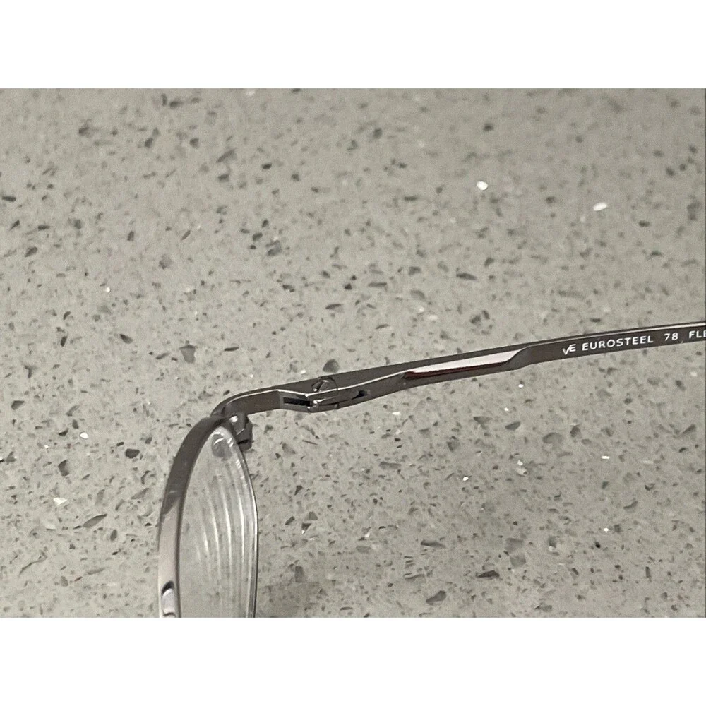 Eurosteel 78 Flex Shiny Gunmetal Eyeglasses Frames ONLY 42-19-125 Full Rim